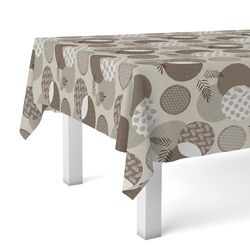 Martina Home Tablecloth Oilcloth Lens Brown 200 x 140 cm