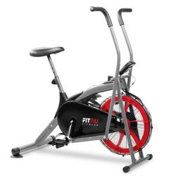 FITFIU Fitness BELI-150 - Vélo elliptique à résistance à air avec Selle réglable et écran LCD Multifonctionnel, Appareil de Fitness pour la résistance et Le Cardio-Training