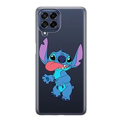 ERT GROUP mobiltelefonfodral för Samsung M53 5G originalt och officiellt licensierat Disney mönster Stich 012 optimalt anpassad till formen på mobiltelefonen, gedeeltelijk transparant