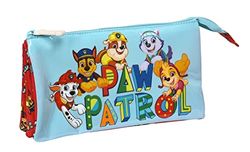 The Paw Patrol Funday Etui, drievoudig, rood/lichtblauw (22 x 12 x 3 cm)