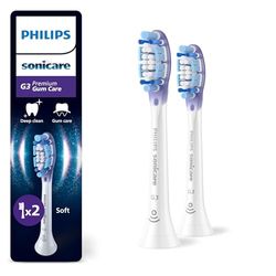 Philips Sonicare G3 Premium Gum Care - têtes de brosse à dents de rechange d'origine, blanc, lot de 2, HX9052/87