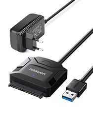 UGREEN USB 3.0 naar 2.5/3.5 Inch SATA Harde Schijf Adapter HDD SSD Ondersteuning UASP TRIM met Extra 12V 2A Voeding