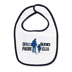 FC Internazionale Milano S.p.A. Bib, Unisex Baby Bib, White, One Size, Father/Daughter