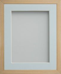 Frame Company Webber Beech with Light Blue Mount, 14x11 for 12x8 inch