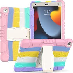 Funda para iPad 10.2 2021 / 2020 / 2019 [9ª, 8ª generación] Carcasa rígida, Alta protección a Prueba de Golpes con- Funda para niños Escuelas Obreros