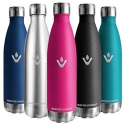 Vikaster Thermos, 750ml Borraccia, Borraccia acciaio inox Mantiene Caldo per 12 Ore/Freddo 24 Ore, Borracce Senza Perdite, Borraccia Adatto Bambini, Adulto, Scuola, Outdoor