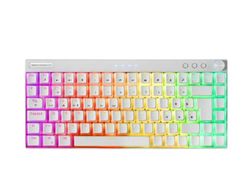 MARSGAMING MKCLOUD, vitt RGB trådlöst mekaniskt tangentbord, ultrakompakt 75%, Outemu Switch SQ Pro blå, franskt språk