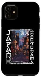 Carcasa para iPhone 11 Yokohama City Retro Japón Estética Calles de Yokohama