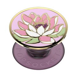 PopSockets: PopGrip - Supporto e Impugnatura per Telefoni Cellulari e Tablet con un Top Intercambiabile - Water Lily