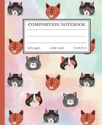 Squish Animals Composition Notebook- 110 Pages | Wide Ruled | 7.5x 9.25 inch: Unleash Your Creativity with this Adorable Notebook Featuring Squishy Animal Designs