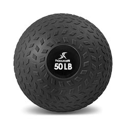 ProsourceFit Slam Medicine 50 LB Weight Balls with Tread Textured Grip, Black