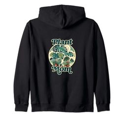 Plant Mom plantas verdes arte de plantas de interior pulgar verde Sudadera con Capucha