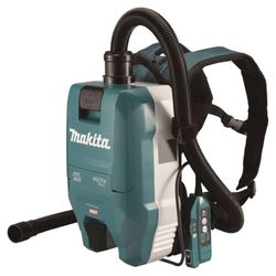 Makita VC009GZ01 Aspiradora de Mochila con batería, 40 V, máx. con AWS (sin batería, sin Cargador), 3 Velocidades, Azul petróleo/Negro