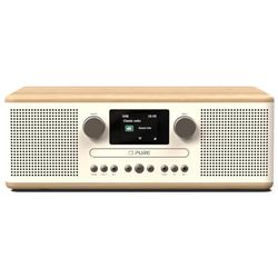 Pure Classic C-D6 Equipo de música (Reproductor de CD, Dab+/FM, Bluetooth, AUX, USB, Alarma Sleeptimer) Blanco algodón/Roble