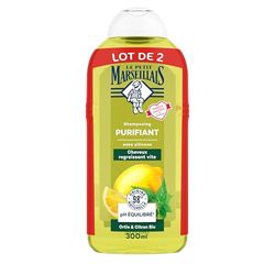 Le Petit Marseillais | Shampooing Purifiant Ortie et Citron Bio (lot de 2 flacons de 300 ml)