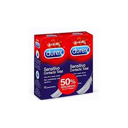 PROFILACTICOS DUREX SENS CONT TOTAL 12UI, pack 2 x 12 unidades