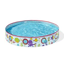 Uppblåsbar plaskpool för barn Bestway Fiskar 152 x 25 cm