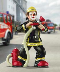 GILDE Clown Florian z żywicy syntetycznej, figurka dekoracyjna i przedmiot kolekcjonerski, wielokolorowa, wysokość 15 cm, szerokość 11 cm, głębokość 7 cm