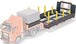 siku 6714, Kit Accessoire Plate-Forme pour Surbaissé siku Control, 1:32, Plastique, Noir, Rampes, Plate-forme et Bâche, Pour siku Control: Véhicule tracteur MAN avec Surbaissé