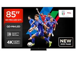 TCL 85Q7C 85 Inch QD Mini LED TV, 4K HDR Premium 2600, Smart Google TV (Dolby Vision IQ e Atmos, pannello HVA, audio Bang & Olufsen, Motion Clarity Pro a 144 Hz, Game Master)