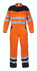 Hydrowear 048470 Hamilton Beaverline zomer overall, Hi-Vis oranje/zwart, 46 maat