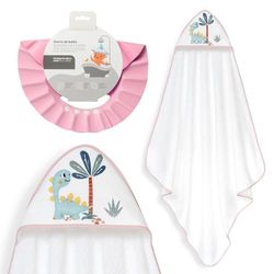Interbaby - Mantello da bagno per bambini + berretto regolabile | Asciugamano con cappuccio 100% cotone, unisex, morbido, asciugatura rapida, ideale per neonati, neonati e bambini piccoli, design