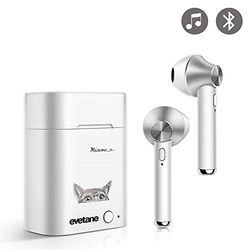 Słuchawki bezprzewodowe, Bluetooth, srebrne koty Miaou