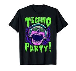 Techno Party | Techno Horror Halloween Techno Music Maglietta