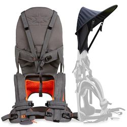 MINIMEIS Shoulder Carrier Grey Orange with Sunshade