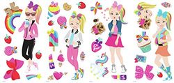 RoomMates - RMK4253SCS JoJo Siwa kreskówka odklej i przyklej, naklejki ścienne | Różowe naklejki ścienne, różowy, niebieski, żółty,