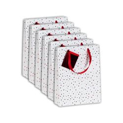 Clairefontaine 212902Cpack Premium geschenkzakjes, middelgroot, 17 x 6 x 22 cm, 210 g, motief: sterren op witte achtergrond, geschenkverpakking, ideaal voor: boek, spel, kleine kinderen