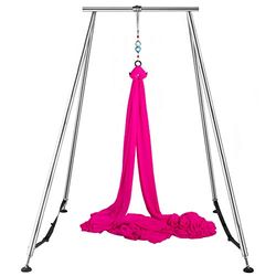 Happybuy 12 m Air Yoga Hangmat Set Air Yoga Trapeze Swing Accessoires Air Yoga Stand Opknoping voor Yoga Anti-Zwaartekracht (Roze)