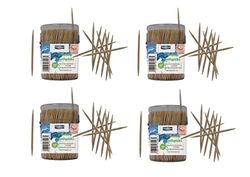 Zahnstocher aus natürlichem Bambus, transparent, 4 Stück