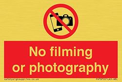 No filming or photography Sign - 75x50mm - A8L