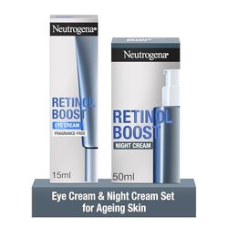Neutrogena Smooth and Glow Duo Bundle, with Retionol Boost Night Cream (1x 50ml) and Retinol Boost Eye Cream (1x 15ml)