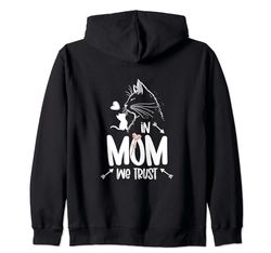 In Mom We Trust Cat and Kitten Image Sudadera con Capucha