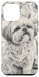 iPhone 14 Pro Max Shih Tzus Dog Pet Animal Cute Furry Illustration Case