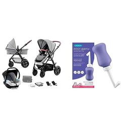 Kinderkraft MOOV Poussette 3 en 1, Poussette Canne, Trio, Poussette Bebe, Landau Bébé & Lansinoh I Douche intime périnée