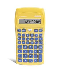 Osama - Calculatrice Scientifique 56 Fonctions, 10 Chiffres Mantisse et 2 Exposant, Idéal pour École, Université et Bureau - Calculatrice College, Lycee et Primaire avec Étui Coulissant, Jaune/Bleu