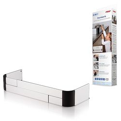 Reer spisskydd premium XL för limning, justerbar storlek 57–90 cm, lämplig för induktion och gasspis, silver