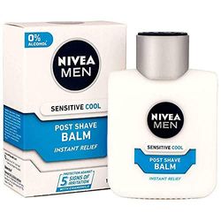 NIVEA MEN Sensitive Cooling Post Shave Balm with Zero Percent Alcohol (100 ml) After Shave Balm for Men, Men's Skin Care and Shaving Essentials