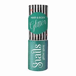 Snails 511604 Hair & Body Glitter Turquoise for Children from 3 Years, Body Glitter, Glitter Spray, Safe