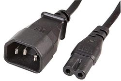 PRO ELEC PEL01426 IEC C7 to IEC C14 Mains Power Lead, Black, 5m