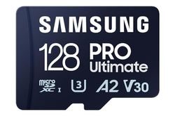 Samsung PRO Ultimate microSD memory card, 128 GB, UHS-I U3, 200 MB/s read, 130 MB/s write, Includes SD adapter, for smartphone, drone or action cam