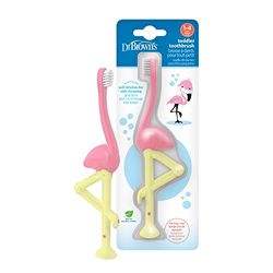 Dr. Brown's Flamingo spazzolino da denti per bambini, rosa