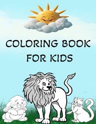 Animal cute & Funny: Bold and Easy Coloring Book For Kids