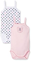 Alphabet 2 Bodys Bretel Body, Rosa (Camelia), 0-12 Meses para Bebés