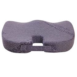 Herzberg HG8040 HG8040-Cuscino in Memory Foam, ergonomico, Taglio a U e Postura Sana, Sostegno Perfetto per Il Recupero, Grigio