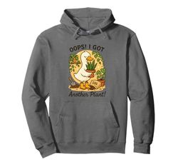 Oops I Got Another Plant Duck Garden Humor Pullover Hoodie