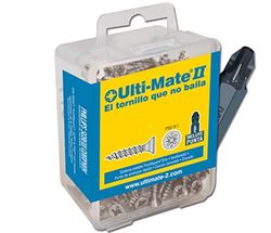 ULTI-MATE II B40050L1 - Caja grande con tornillos de alto rendimiento para madera acabado ZINCADO y punta PSD de 25mm incluida de 4,0 x 50 mm.